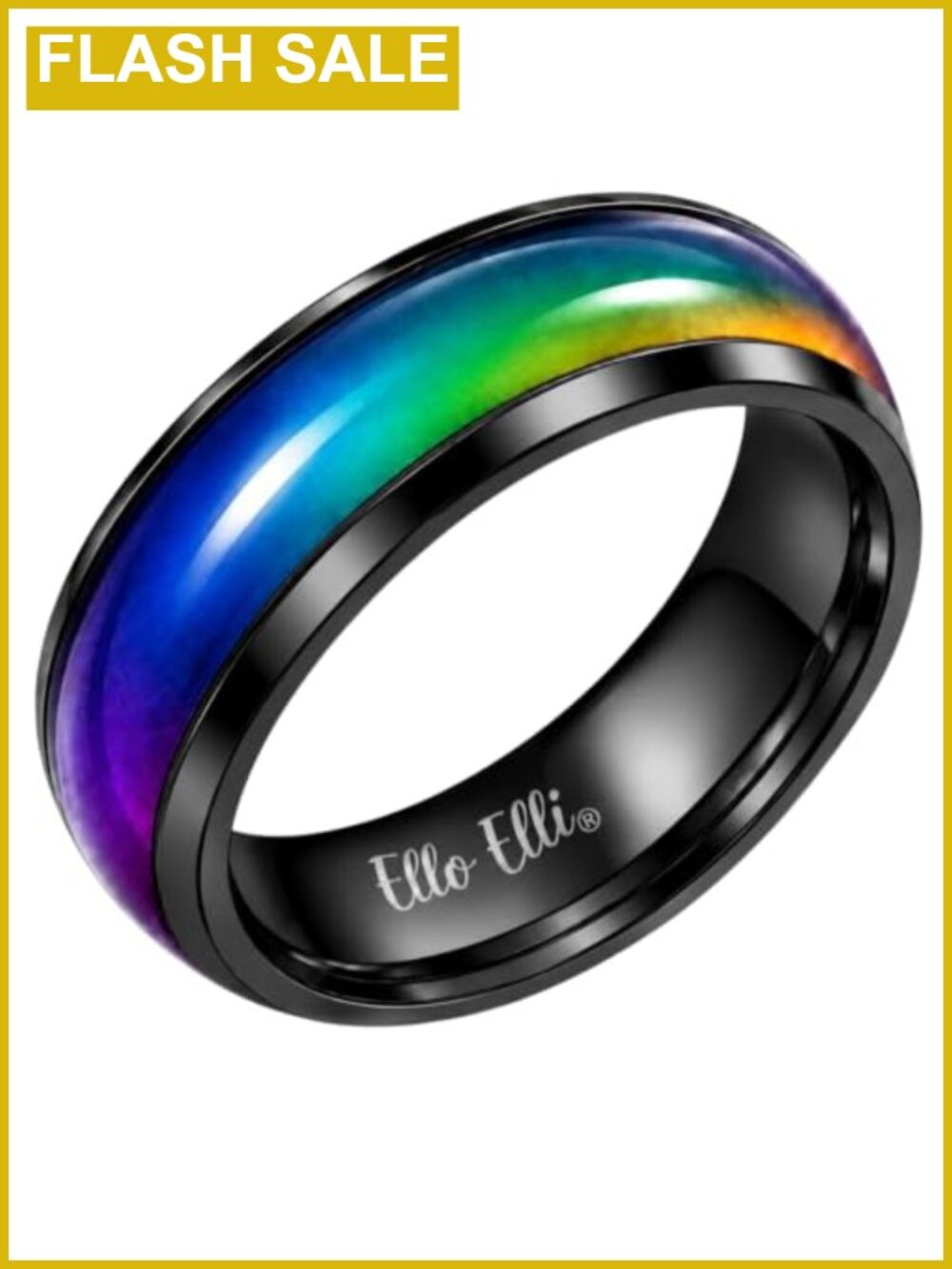 Stainless Steel 8mm Comfort Fit Mood Ring Band Unisex Gift
